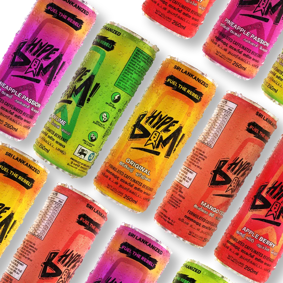 Hype Bam flavour cans